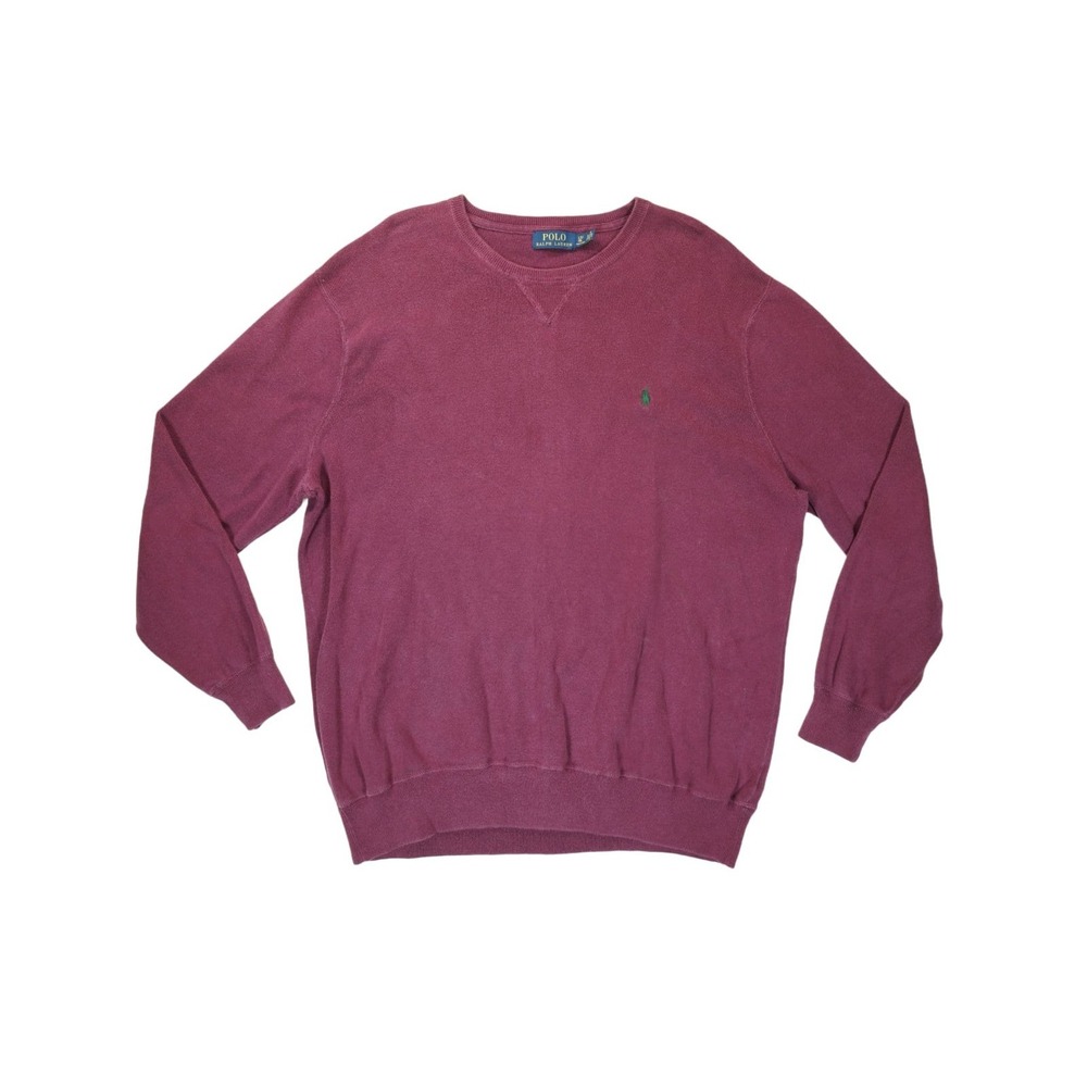 Polo Ralph Lauren Pony Sweatshirt Men's Size Large Tall Burgundy Long Sleeve‎